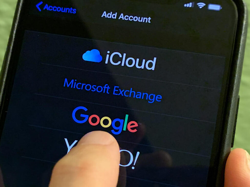 Add Google account to your iPhone to easily sync data between your Google account and the iPhone