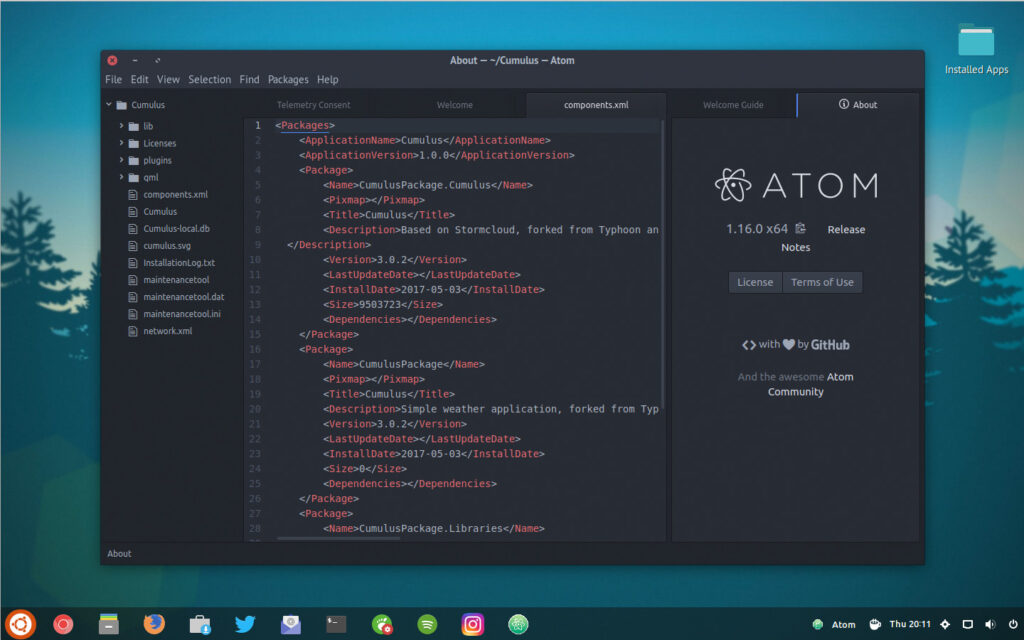 GitHub Atom text editor